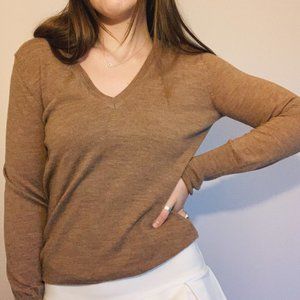 Brown Gap V-neck sweater